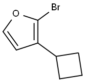 2-Bromo-3-(cyclobutyl)furan Struktur