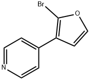 2-Bromo-3-(4-pyridyl)furan Struktur