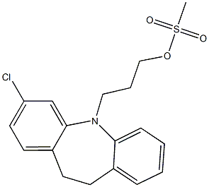 3-CHLORO-5-(3-METHYLSULFONYLOXYPROPYL)-10,11-DIHYDRO-5H-DIBEN[B,F]AZEPINE Struktur