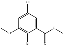 2-Bromo-5-chloro-3-methoxy-benzoic acid methyl ester|2-溴-5-氯-3-甲氧基苯甲酸甲酯