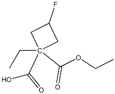 1,1-diethyl 3-fluorocyclobutane-1,1-dicarboxylate Struktur