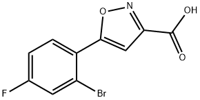 5-(2-bromo-4-fluorophenyl)isoxazole-3-carboxylic acid Struktur