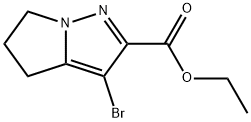 ethyl 3-bromo-4H,5H,6H-pyrrolo[1,2-b]pyrazole-2-carboxylate Struktur