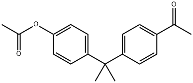 Ethanone, 1-[4-[1-[4-(acetyloxy)phenyl]-1-methylethyl]phenyl]- Struktur