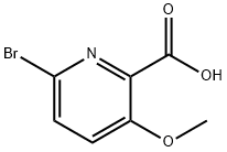 2-Pyridinecarboxylic acid,6-bromo-3-methoxy- Struktur