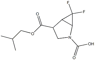 6,6-difluoro-4-(isobutoxycarbonyl)-2-azabicyclo[3.1.0]hexane-2-carboxylic acid Struktur