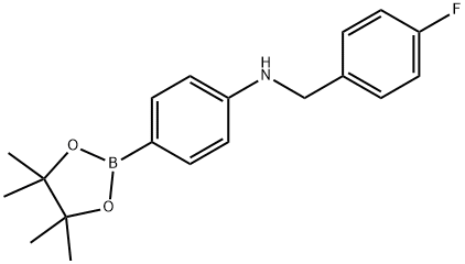 N-(4-fluorobenzyl)-4-(4,4,5,5-tetramethyl-1,3,2-dioxaborolan-2-yl)aniline Struktur