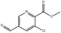 3-Chloro-5-formyl-pyridine-2-carboxylic acid methyl ester Struktur