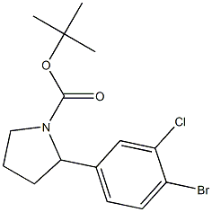 tert-butyl 2-(4-bromo-3-chlorophenyl)pyrrolidine-1-carboxylate Struktur