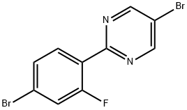 5-Bromo-2-(4-bromo-2-fluorophenyl)pyrimidine Struktur