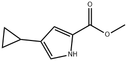 1H-Pyrrole-2-carboxylic acid, 4-cyclopropyl-, methyl ester Struktur