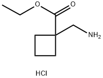 ethyl 1-(aminomethyl)cyclobutane-1-carboxylate hydrochloride Struktur