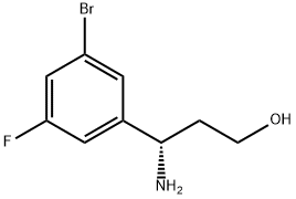 (3S)-3-AMINO-3-(3-BROMO-5-FLUOROPHENYL)PROPAN-1-OL Struktur