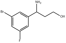 3-AMINO-3-(3-BROMO-5-FLUOROPHENYL)PROPAN-1-OL Struktur