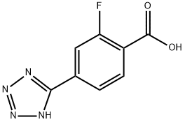 2-fluoro-4-(1H-tetrazol-5-yl)benzoic acid Struktur