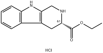 1H-Pyrido[3,4-b]indole-3-carboxylic acid, 2,3,4,9-tetrahydro-, ethylester, monohydrochloride, (S)- Struktur