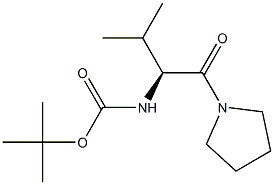 (S)-tert-butyl 3-methyl-1-oxo-1-(pyrrolidin-1-yl)butan-2-ylcarbamate Struktur