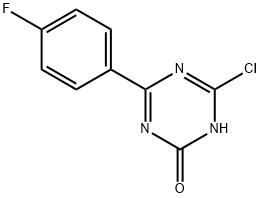 2-Chloro-4-(4-fluorophenyl)-6-hydroxy-1,3,5-triazine Struktur