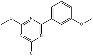 2-Chloro-4-(3-methoxyphenyl)-6-methoxy-1,3,5-triazine Struktur