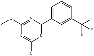 2-Chloro-4-(3-trifluoromethylphenyl)-6-methoxy-1,3,5-triazine Struktur