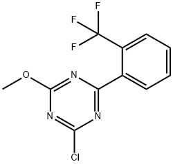 2-Chloro-4-(2-trifluoromethylphenyl)-6-methoxy-1,3,5-triazine Struktur