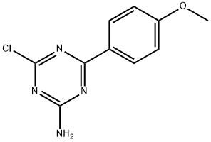 2-Amino-4-chloro-6-(4-methoxyphenyl)-1,3,5-triazine Struktur