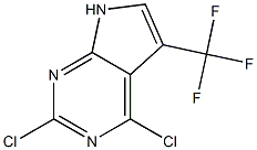 2,4-dichloro-5-(trifluoromethyl)-7H-pyrrolo[2,3-d]pyrimidine Struktur