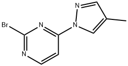 2-Bromo-4-(4-methyl-1H-pyrazol-1-yl)pyrimidine Struktur