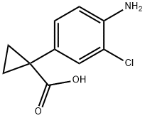 1-(4-Amino-3-chlorophenyl)cyclopropanecarboxylic acid Struktur