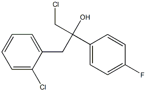 1-Chloro-2-(4-fluorophenyl)-3-(2-chlorophenyl)-propan-2-ol Struktur