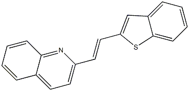 2-[(E)-2-(1-benzothiophen-2-yl)ethenyl]quinoline Struktur