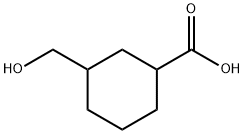 3-(hydroxymethyl)cyclohexanecarboxylic acid Struktur