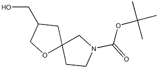 tert-butyl 3-(hydroxymethyl)-1-oxa-7-azaspiro[4.4]nonane-7-carboxylate Struktur