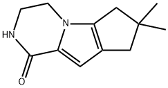 3,4,7,8-tetrahydro-7,7-dimethyl-2H-Cyclopenta[4,5]pyrrolo[1,2-a]pyrazin-1(6H)-one Struktur