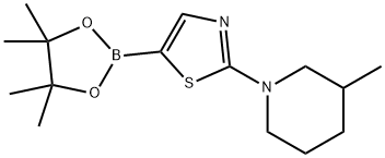 2-(3-methylpiperidin-1-yl)-5-(4,4,5,5-tetramethyl-1,3,2-dioxaborolan-2-yl)thiazole Struktur