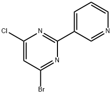 4-Chloro-6-bromo-2-(3-pyridyl)pyrimidine Struktur