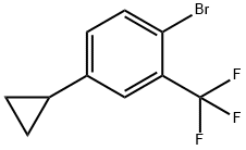 1-bromo-4-cyclopropyl-2-(trifluoromethyl)benzene Struktur