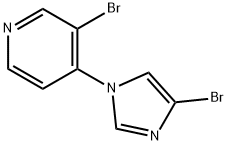 4-Bromo-1-(3-bromo-4-pyridyl)imidazole Struktur