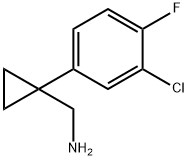 1-(3-Chloro-4-fluorophenyl)cyclopropanemethanamine Struktur