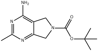 tert-butyl 4-amino-2-methyl-5H,6H,7H-pyrrolo[3,4-d]pyrimidine-6-carboxylate Struktur