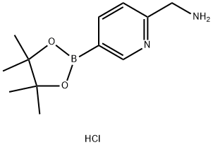 [5-(4,4,5,5-Tetramethyl-1,3,2-dioxaborolan-2-yl)-2-pyridinyl]methanamine Struktur