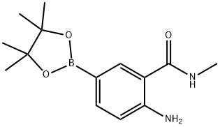 2-Amino-N-methyl-5-(4,4,5,5-tetramethyl-1,3,2-dioxaborolan-2-yl)benzamide Struktur