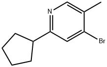 4-Bromo-5-methyl-2-(cyclopentyl)pyridine Struktur