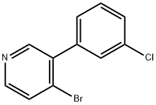 4-Bromo-3-(3-chlorophenyl)pyridine Struktur