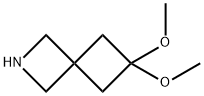 6,6-dimethoxy-2-azaspiro[3.3]heptane Struktur