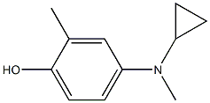 4-(cyclopropylmethylamino)-2-methylphenol Struktur