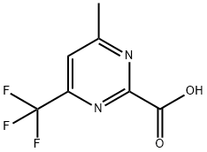 4-methyl-6-(trifluoromethyl)pyrimidine-2-carboxylic acid Struktur