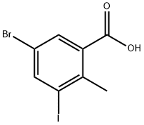 5-溴-3-碘-2-甲基苯甲酸, 1379364-28-9, 結(jié)構(gòu)式