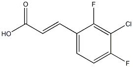 (E)-3-(3-chloro-2,4-difluorophenyl)acrylic acid Struktur