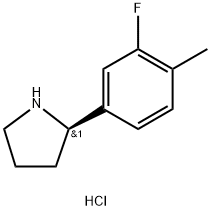 (2R)-2-(3-FLUORO-4-METHYLPHENYL)PYRROLIDINE HYDROCHLORIDE Struktur